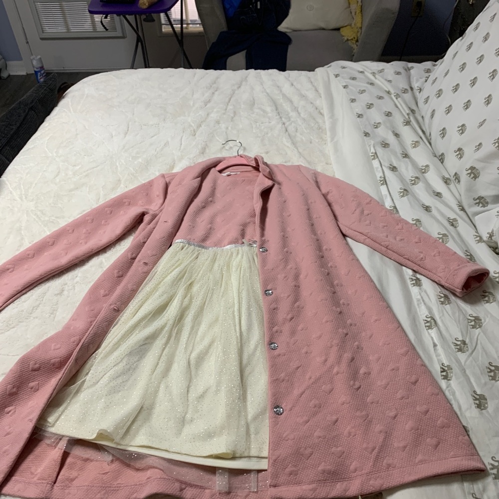 Girls dress with coat.
